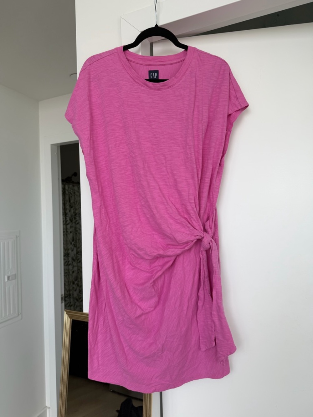 GAP Bright Pink Side-Tie Dress
